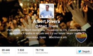 Twitter oficial de Albert Rivera