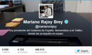 Twitter oficial del Presidente del Gobierno, Mariano Rajoy