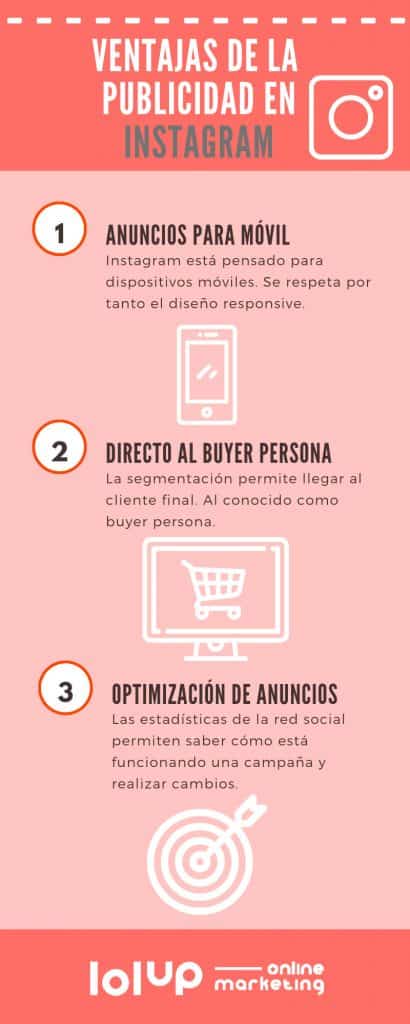 Infografía sobre la publicidad en Instagram